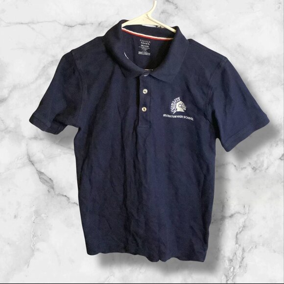 French Toast Girls Navy Polo Shirt XXL 18/20 Irvington High School Knights Logo - Picture 1 of 9